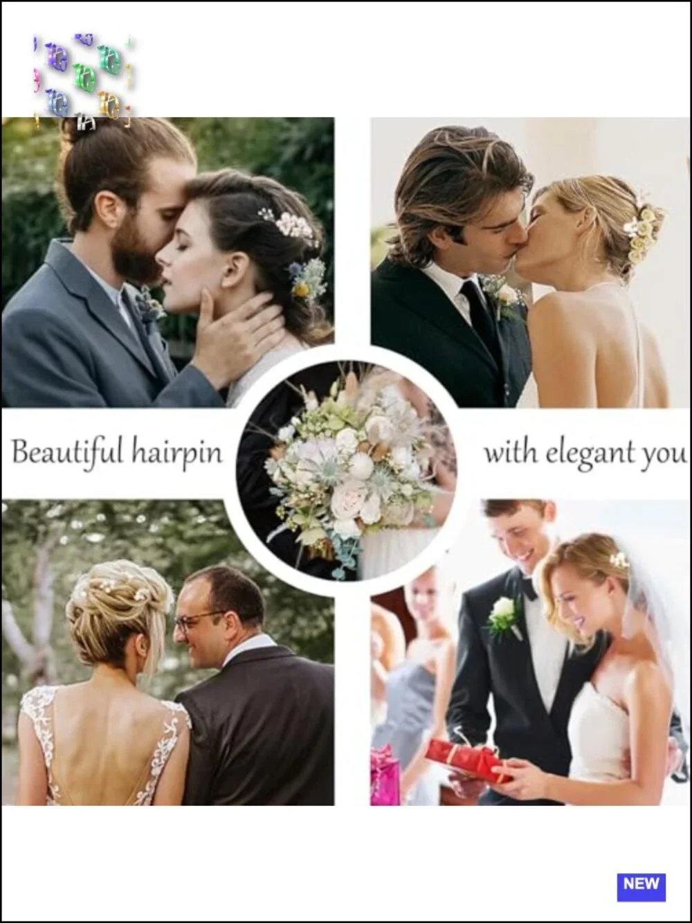 10 Bridal Pearl Hair Pins Set - Wedding Hair Accessories Vintage Headpiece